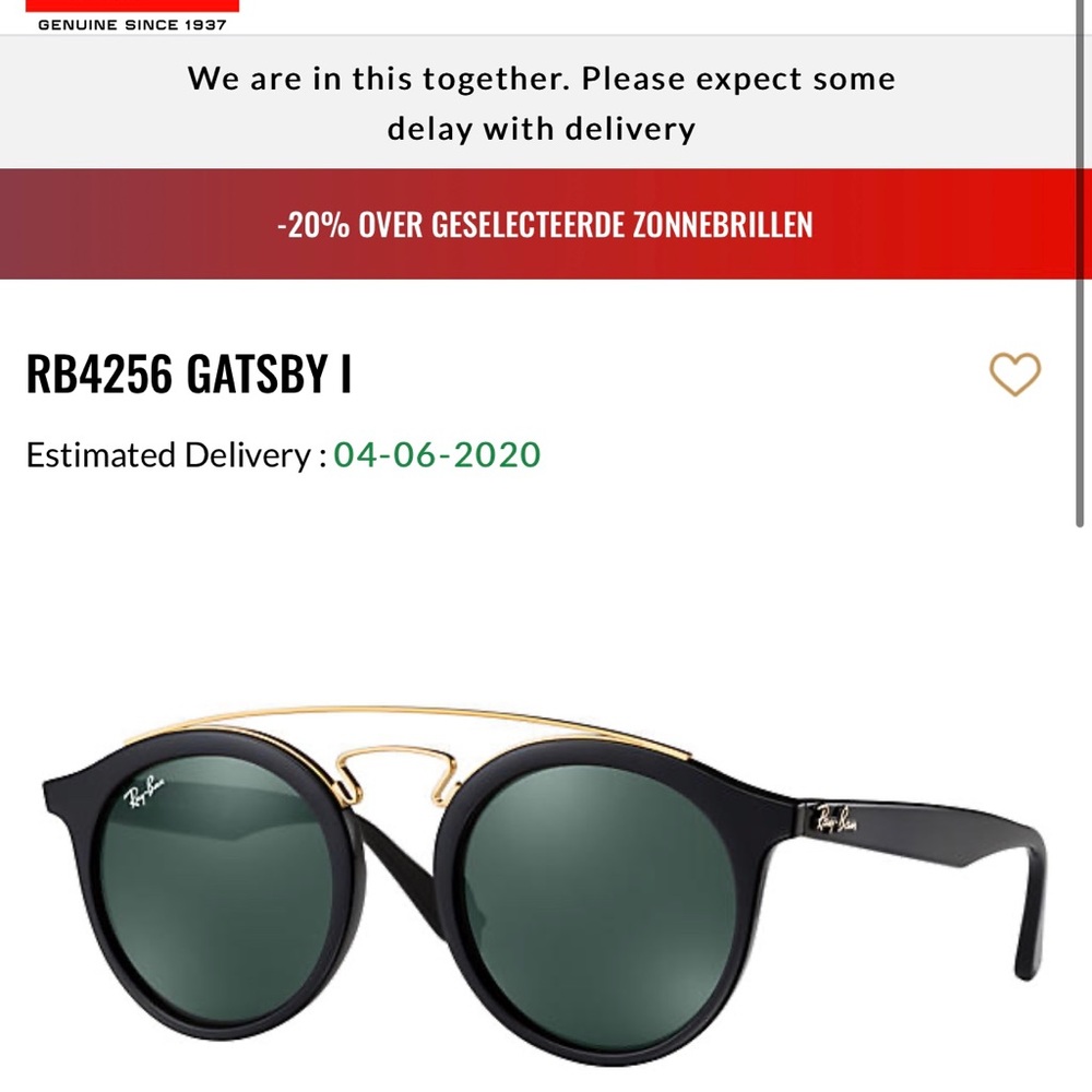 AUTHENTIC Ray-Ban Gatsby I Sunglasses